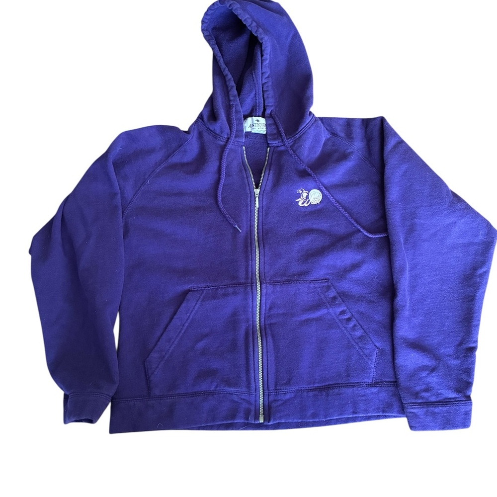 Witch Embroidered Patch Zip Up Hoodie